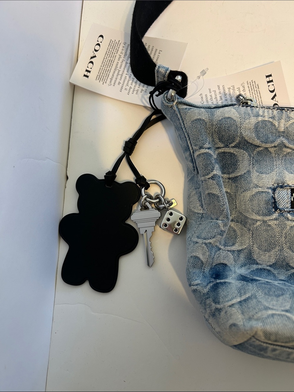 Coach Outlet Men's Small Finn Crossbody With Pouch In Loved Signature Denim - Picture 5 of 6